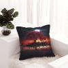 NONHAI 2PCS Faux Leather Throw Pillow Covers 20"x20" Square Pillowcases Covers Red Tree Lake Moon Leather Pillowcases Modern Cushions Covers for Couch Bed Living Room Farmhouse Decor view 1