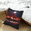 NONHAI 2PCS Faux Leather Throw Pillow Covers 20"x20" Square Pillowcases Covers Red Tree Lake Moon Leather Pillowcases Modern Cushions Covers for Couch Bed Living Room Farmhouse Decor view 4