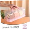 CHILDWEET 2pcs Portable Lid Rectangular Bread Box Reusable Cake Keeper Airtight Storage Container for Bread Loaf Cakes and Snacks Home and Outdoor Use view 3