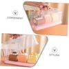 CHILDWEET 2pcs Portable Lid Rectangular Bread Box Reusable Cake Keeper Airtight Storage Container for Bread Loaf Cakes and Snacks Home and Outdoor Use view 4