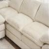 101.6" Oversized Sectional Sofa Cloud Couch, Modern Chenille Fabric Double-Upholstered Comfy Sleeper Sofa, L Shaped Boucle Couch with Moveable Ottoman for Living Room, Apartment, Office (Beige) view 4