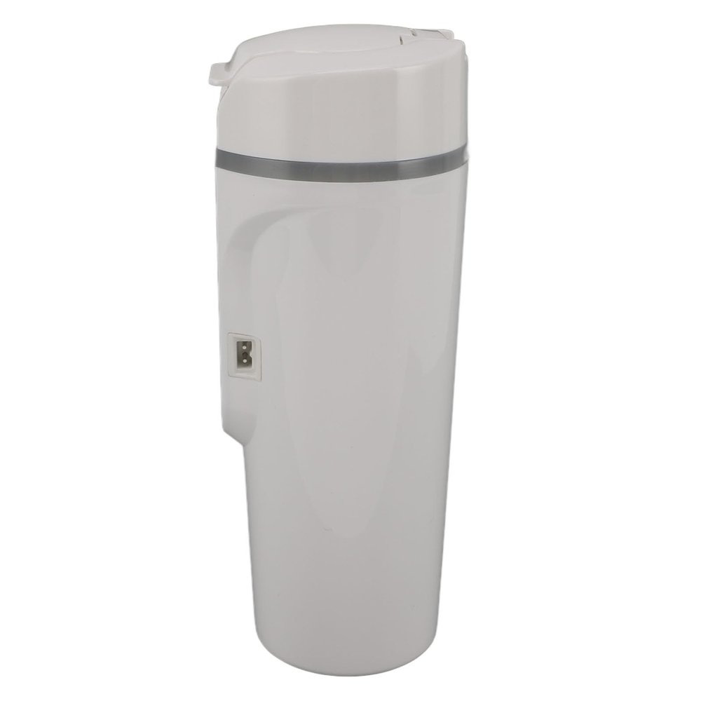 Car Electric Kettle, Stainless Steel 96W Screen Display 12V 24V Car Heating Cup for Car Use (White)