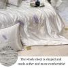 XHCTNN King Ice Silk Sheets Queen - Silky Soft Satin Cooling Comforter Full Size Air Conditioning Quilt Bedding Set 1 Right Angle Sheets + 1 Quilt + 2 Pillowcases(A-4Pcs,150 * 200cm) view 2