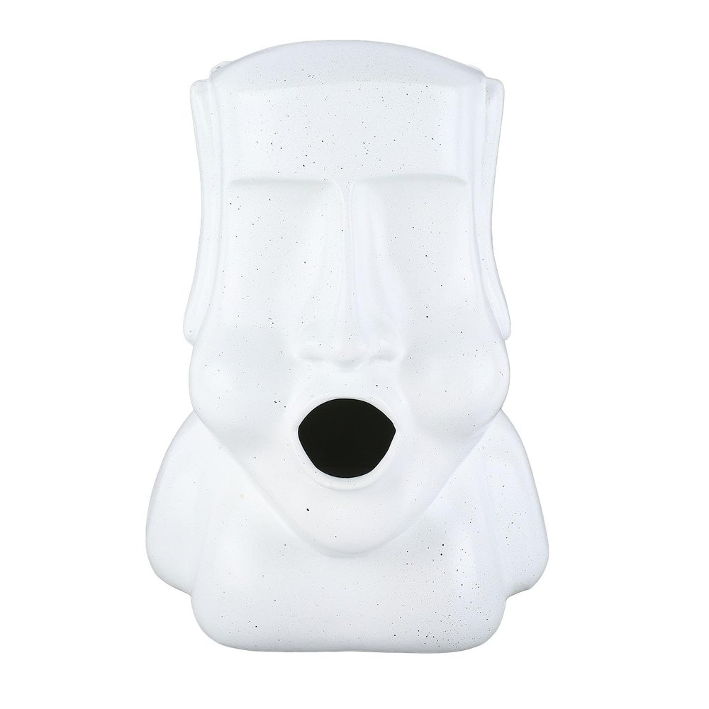 XHTLLO Tissue Box, Large Opening Innovative Boulder Shape Tissue Holder, Exquisite Look Anti Skid Pad Tissue Box Cover, for Living Room, Bathroom[White]