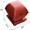 JACH Mid-Century Comfy Ottoman, Chenille Sofa Footrest Couch with Thick Cushion, 26" Foot Stool Furniture for Small Spaces Living Room Bedroom Office Apartment, Red view 3