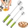 JY & YS Whizzy Whisk, Whizzy Whisk Piranha, Intentiony Whisk, Subsequently Whisk,10/12/14 Inch Stainless Steel Semi-Automatic Wire Whisk For Cooking, Mini Egg Beaters (Green, 14 inch) view 1
