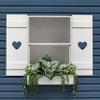 Exterior Cottage Shutter board and batten Heart-Sold Individually (Width: 14.5, Height: 44.5) view 2