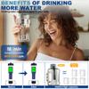 Hydrogen Water Bottle, 50.7oz/1.5L Large Hydrogen Water Bottle Generator, 1.5L Ion Water Bottle Improve Water Quality in 3 Minutes, Water Ionizer Machine Suitable for Travel and fitness Drinking(Grey) view 4