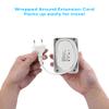 Kakyanill European Travel Plug Adapter, EU/UK/US Travel Adapter Power Strip, 6 AC Outlets, 20W USB C Power Delivery, 3ft Wrapped Around Extension Cord, Compact for Travel view 2