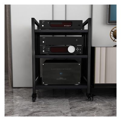 YLQFGUVWK 3-Tier AV Media Stand Corner Shelf/Video Component Cabinet, Stereo Rack Sound Tower, Open Storage Rack Perfect for DVD Players (Color : Style 2, Size : 53x40x73cm)