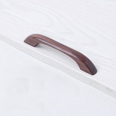 Solid wood cupboard handle,wooden knobs, 1Pcs Wooden Pull Knob Cabinet Cupboard Closet Drawer Door Knobs Pull Door Cupboard Drawer Wardrobe Closet Wooden Bow Shaped Handle (96Mm(3.7In),Rubber Wood)/Oa