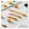 Solid wood cupboard handle,wooden knobs, 1Pcs Wooden Pull Knob Cabinet Cupboard Closet Drawer Door Knobs Pull Door Cupboard Drawer Wardrobe Closet Wooden Bow Shaped Handle (96Mm(3.7In),Rubber Wood)/Oa view 4