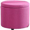 Shoe Change Stool,Household Can Store Items,Strong Load Bearing Capacity,High Elastic Sponge,Pad Foot Stool(Color:Rose Red) view 1
