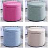 Shoe Change Stool,Household Can Store Items,Strong Load Bearing Capacity,High Elastic Sponge,Pad Foot Stool(Color:Rose Red) view 4