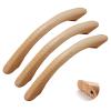 ALturN Solid Wood Cupboard Handle,Wooden knobs, 3X Bow Shaped Cabinet Handles Door BathroomPulls, Kitchen Drawer Wardrobe Cupboard Knobs (Hole Center 96Mm)/Hole Center 64Mm (Size : Hole Center 64Mm) view 1