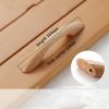 ALturN Solid Wood Cupboard Handle,Wooden knobs, 3X Bow Shaped Cabinet Handles Door BathroomPulls, Kitchen Drawer Wardrobe Cupboard Knobs (Hole Center 96Mm)/Hole Center 64Mm (Size : Hole Center 64Mm) view 3