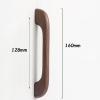 Solid wood cupboard handle,wooden knobs, Wood Cupboard Handle Handle Cabinet Knobs Dresser Bow Shaped Handle,Door Drawer Knobs Pulls Handles,with Mounting Screws,4 Pcs (Hole Spacing 128Mm)/Hole Spacin view 2