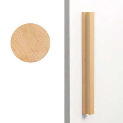 Solid wood cupboard handle,wooden knobs, Wood Bow Handles Drawer Pull Handleswooden Wood Pull Handles Beige for Dresser Drawer WardrobeWardrobe Cupboard Closet Pull (Length 160Mm)/Length 130Mm ( Color