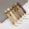 Solid wood cupboard handle,wooden knobs, Handles Solid Closet FurBow Pull Wood Knobs for Kitchen Bathroom Bedroom Dresser Drawer Wardrobe Cupboard,Screw Fixing,Pre-drilled Hole(oakHole Center 96mm) ( view 4