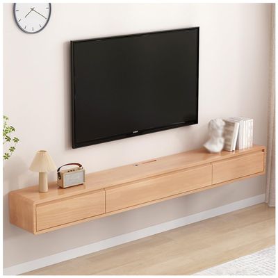 PetterShop Floating TV Stand, Wall Mounted TV Cabinet,Entertainment Media Console, Floating Shelves with Door, for Storage Hutch Under TV (Color : B, Size : 160cm)