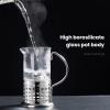 ulafbwur 304 Stainless Steel Coffee Pot Home Kitchen 350ml Maker Filter Press with Anti-Scald Handle Portable A view 3