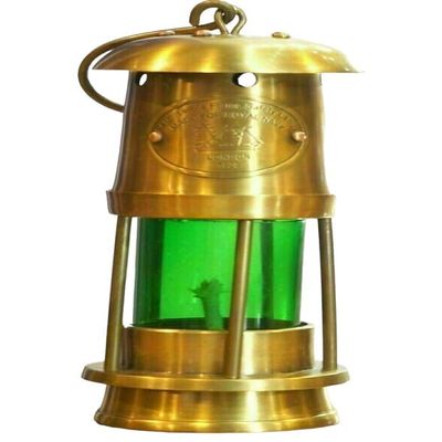 Antique avenue Golden Maritime Antique Brass Minor Oil Lamp Nautical Ship Lantern Home Decor.
