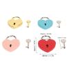 4 Heart Shaped Diary Locks with Keys, 4 Colors, Rust Prevention Padlocks for Luggage, Book, and Travel journals view 2