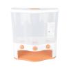 3 Grid Grain Dispenser Boxes with Lids, 6L Large Capacity Rice & Dry Food Storage Containers - Transparent Window Rice, Grain and Cereal Dispensers(orange) view 1