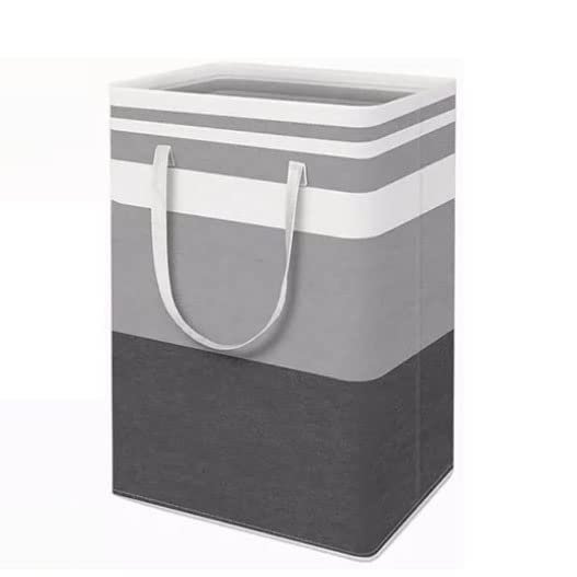 Nachukan 2PCS Large Canvas Laundry Basket - Multifunctional Storage Bin for Clothes, Durable Hamper for Home & Dormitory Use