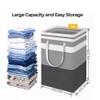 Nachukan 2PCS Large Canvas Laundry Basket - Multifunctional Storage Bin for Clothes, Durable Hamper for Home & Dormitory Use view 2