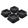 ANNKUT Furniture Risers 1 InchBed Risers Heavy DutyDesk Risers for Chair and Table Legs Elevation Bed Lifts Risers (4 Pack, Black) view 1
