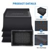 ANNKUT Bed Risers 4 Inch Heavy Duty,Oversized Couch Risers, Extra Wide Furniture Risers for Sofa Table Desk Headboard Chair Lifting,Rectangle Risering Blocks Support 6000 lbs(4 Pack Black) view 3