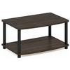 HomeStock Artisanal Artistry Tiered Elevated Tv Stand - Innovative Wooden TV Stand with Elevated Design, No Tools Required for Assembly, Perfect for Modern Living Rooms 2 Tier/Dark Brown and Black view 1