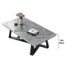 GQMYCDM Small Coffee Tables for Small Spaces, Rectangle Coffee Table, Modern Coffee Table, Wood Top with Metal Frames, Easy Assembly (Color : Gray+Black, Size : 47in/120cm) view 2