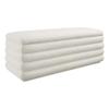 Modway Mezzo 46 Inch Boucle Fabric Upholstered Storage Bench in Cloud - Channel Tufted Ottoman for Bedroom, Entryway - Versatile Bed and Living Room Bench with Storage view 1