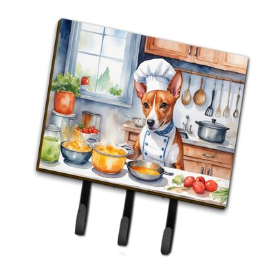 Caroline's Treasures Basenji The Chef Leash or Key Holder Wall Hooks, Key Hooks Holder, Coat Rack Wall Mount, Coat Hooks, Hooks for Hanging Keys, Towels, Aprons, Leashes