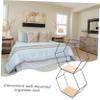 Zerodeko Hexagon Wall Mounted Storage Shelf Decorative Floating Shelf for Living Room Bedroom and Bathroom Space-Saving Iron Frame Design Home Organizer view 4