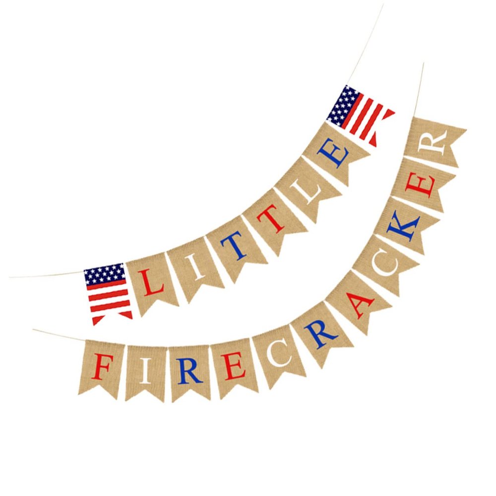 Amosfun Banner American Flag Banner Independence Day Burgee National Day Decor Easy Assembly Home Decoration