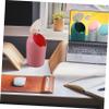 MAGICLULU Lovely Mini Desktop Trash Can with Lid Compact Plastic Garbage Bin for Office Bedroom and Kitchen Easy to Clean and Maintain Pink view 4