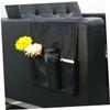 PRETYZOOM Sofa Armrest Organizer Bag for Phone Magazines and Tv Remotes Durable Black Storage Pouch for Couch and Armchair Living Room and Bedroom Use view 3