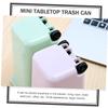 Amosfun 6pcs Smart Trash Can Garbage Can Lid Black Waste Storage Bucket for Office view 3