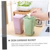 Amosfun 6pcs Smart Trash Can Garbage Can Lid Black Waste Storage Bucket for Office view 4