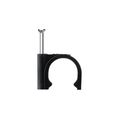 100PCS Round Cable Wire Clips 7mm 9mm Cable Management Electrical Wire Hose Cord Tie Holder Circle Cable Clips (Size : Black 7mm 100PCS)