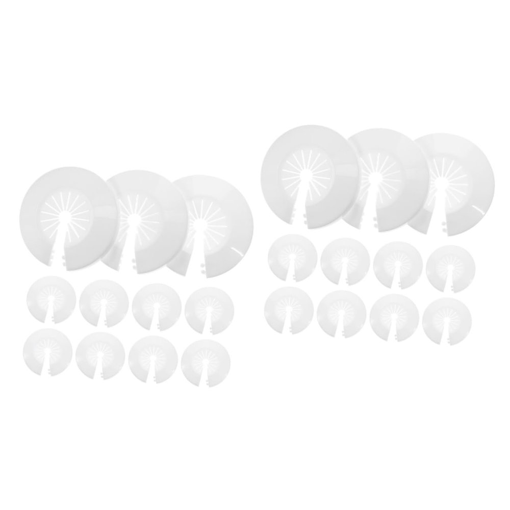 Amosfun 40pcs Air Conditioner Wall Hole Covers Pipe Decorative Caps for Wall Openings Easy to Install Escutcheon Covers for Faucet and Flue