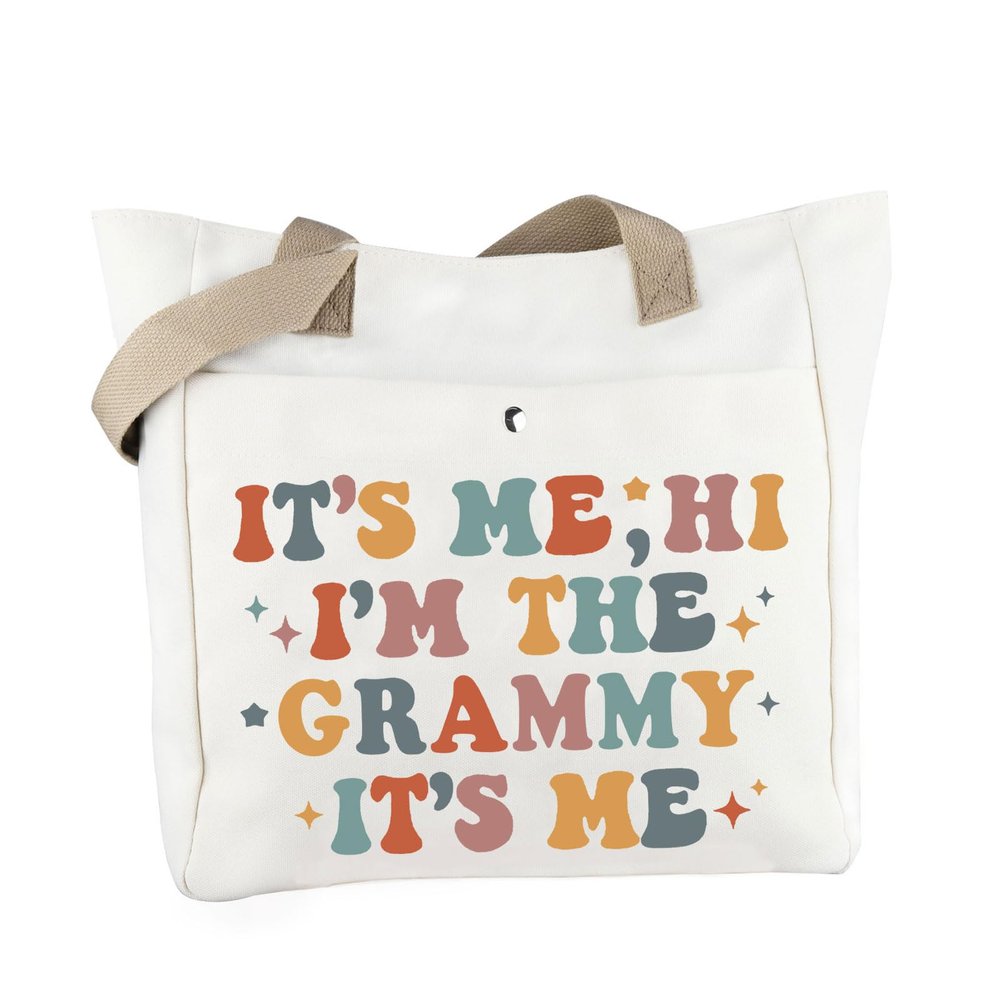 WCGXKO Grammy Gift For Women Grammy Birthday Gift It's Me Hi I'm The Grammy It's Me Tote Bag Grammy Grandma Mothers Day Gift