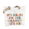 WCGXKO Grammy Gift For Women Grammy Birthday Gift It's Me Hi I'm The Grammy It's Me Tote Bag Grammy Grandma Mothers Day Gift view 1