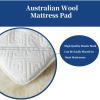 ALEEIK King Size Wool Mattress Topper,100% Australian Wool Mattress Pad,Ultra Soft Foldable Mattress Protector All Season Breathable Mattress Case, Twin view 4