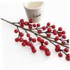 Amosfun 2 Pcs Realistic Artificial Berries Branches Christmas Decor Accessory for Vase Basket Wreath view 2