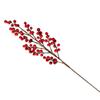 Amosfun 2 Pcs Realistic Artificial Berries Branches Christmas Decor Accessory for Vase Basket Wreath view 3