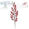 Amosfun 2 Pcs Realistic Artificial Berries Branches Christmas Decor Accessory for Vase Basket Wreath view 4